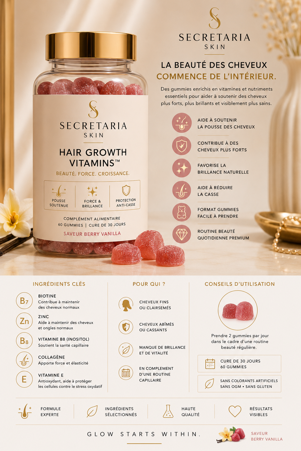 SECRETARIA SKIN Hair Growth Vitamins