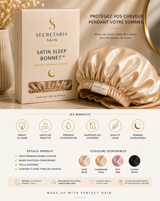 SECRETARIA SKIN Satin Sleep Bonnet
